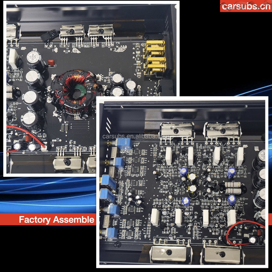 Sound Quality Car Door Speakers Amplifier RMS 80W 4 Channels Peak 6800W Car Amplifier Class AB